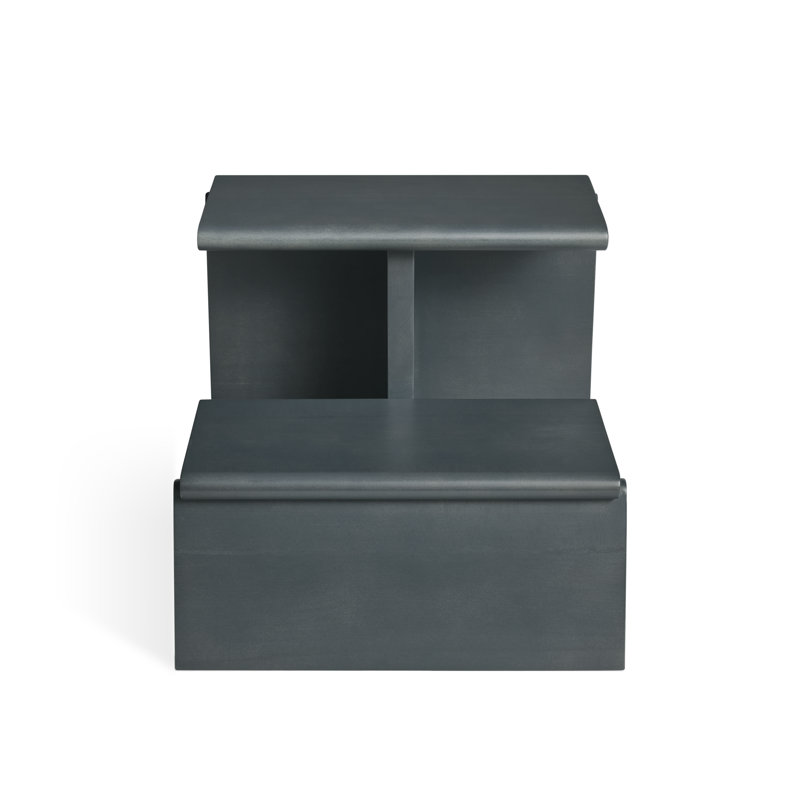 Jut Solid Wood End Table, Midnight
