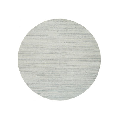 Tapis oriental rond en laine beige tissé à la main 11 pi 9 po x 11 pi 9 po - MOA10265038