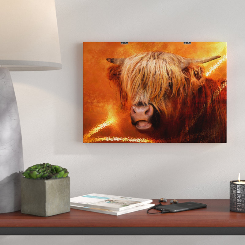 Highland Cow - Frameless Print, 29.7cm H x 42cm W