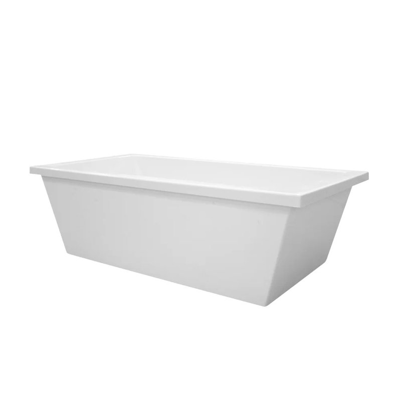 Cheyenne 72'' x 36'' Soaking Acrylic Bathtub, Polished Brass