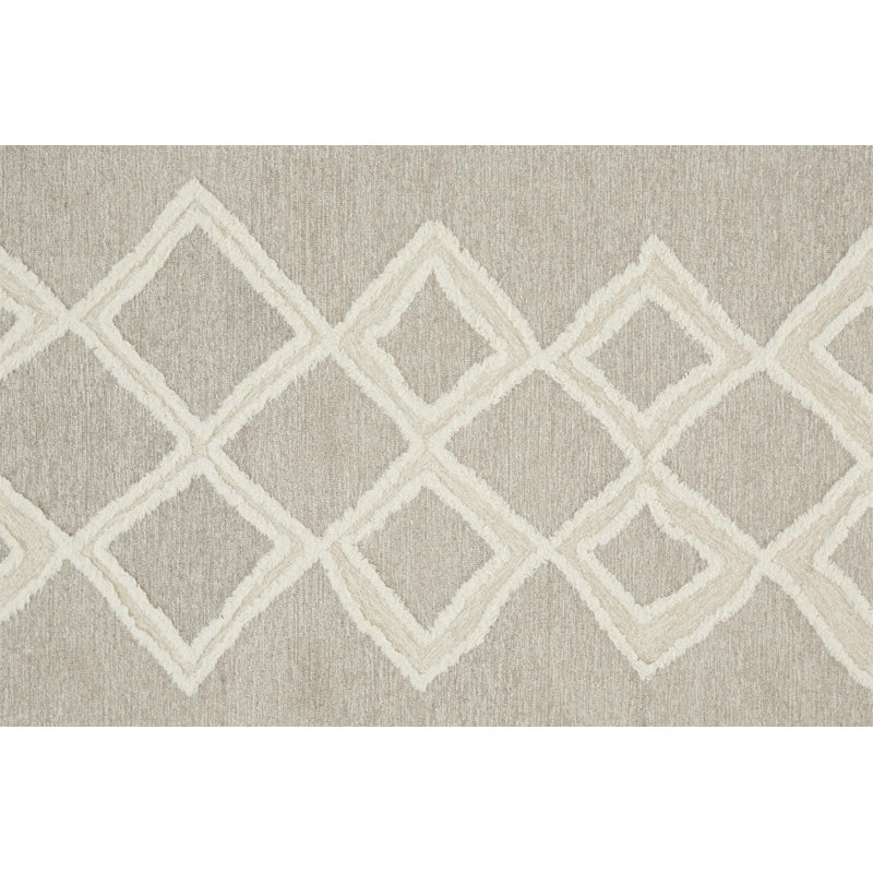 Saint Lucia Wool Geometric Area Rug, Rectangle 4' x 6'