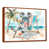 Toile avec cadre flottant brun