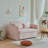 53.5'' Chenille Loveseat Sleeper Sofa Bed With Adjustable Angles And Storage Pockets-587109118