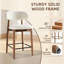 Chaise rembourrée en bois massif avec tabouret-1906270891