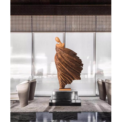 Goddess Abstract Wooden Sculpture Ornament