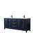 Daria 80'' Double Bathroom Vanity with Carrara Marble Top-97905711-97905716
