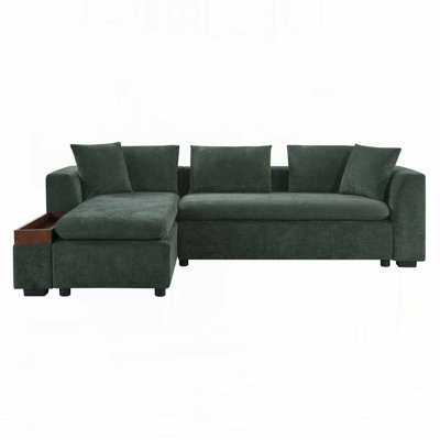 Jossilynn 94"W L-Shape Upholstered Convertible Sectional Couches Sofas