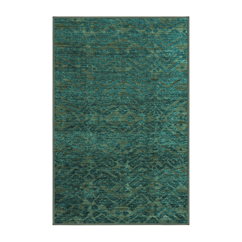 Tapis turquoise abstraits 4779, Rectangle 2 pi x 3 pi