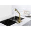 Robinet de lavabo coulissant simple à double fonction en acier inoxydable doré, buse haute rotative à 360 °, débit d'eau et température faciles à gérer, conception simple de la teinture rouille, traitement de la saleté-1073294312