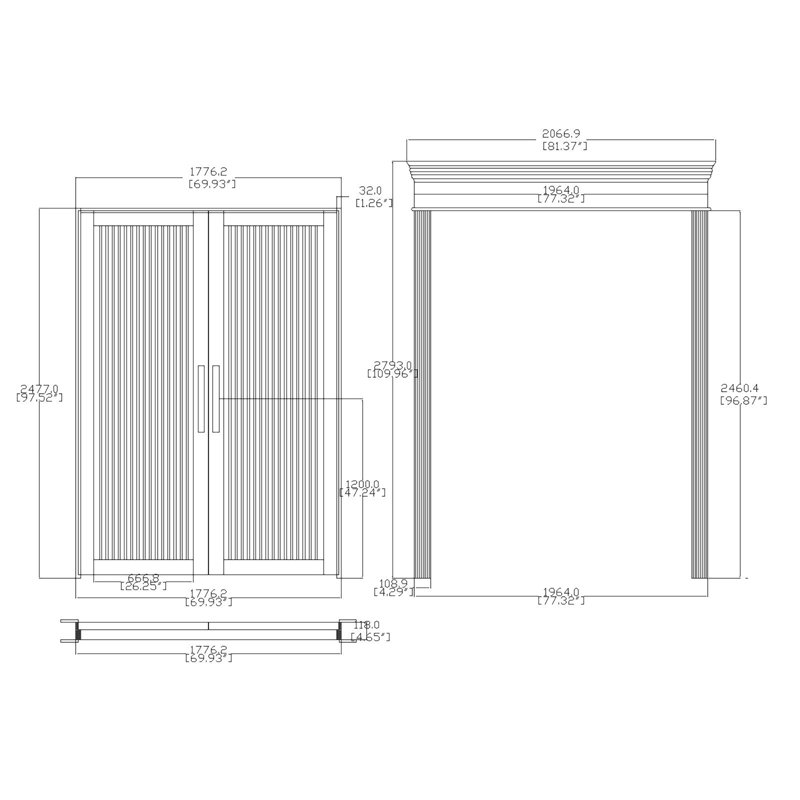 Fixturedisplays® Custom Solid Wood Doors 22191