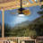 Nicola 23" Modern Black Plug in Wet-Rated IP65 Waterproof Outdoor Ceiling Fan with 3CCT LED Light, 6-Speed Remote,2 Downrods