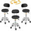 Backed Adjustable Height Ergonomic Lab Stool with Footring and Wheels