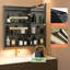 Armoire à pharmacie avec miroir DEL pour la salle de bain avec porte, désembuage, gradation, mode 3 couleurs-1977350082-2004080870