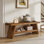 Banc d'entrée en bois massif à 2 niveaux, banc de chaussures pour l'intérieur