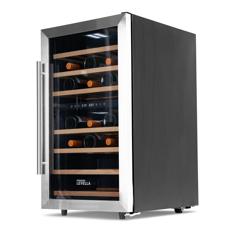 Premium Levella Dual Zone 18.9'' Freestanding 43 Bottle Wine Refrigerator