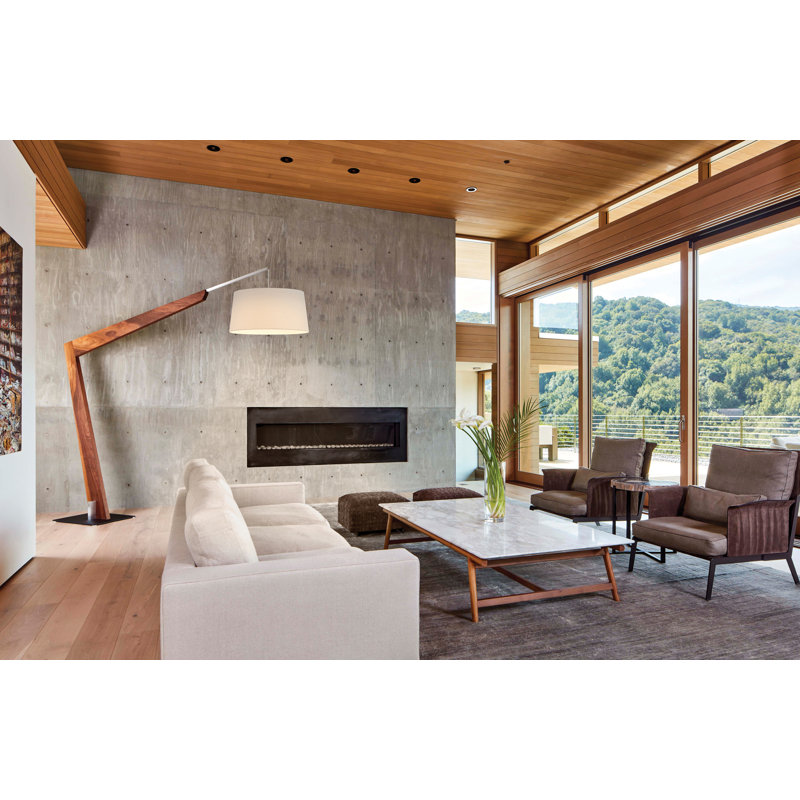 Valeo Task Floor Lamp, White Washed Oak