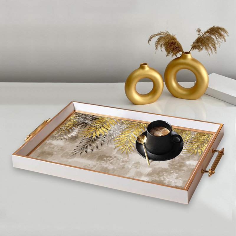 Elegant Glass Tray, 19.7 x 11.4 x 1.4 inches | 100% Durable Glass Construction | Easy to Clean with Damp Cloth | Ideal for Serving, Decorative Display, and Organizing | Stylish Addition to Home Décor