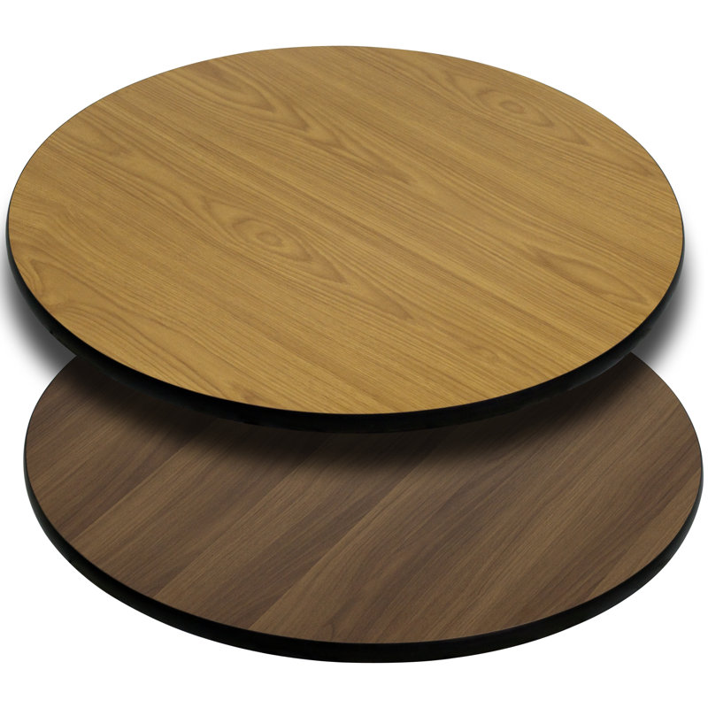 Plateau de table rond en stratifié Glenbrook, Ensemble de 10, Noir ou acajou, Ronde de 30 po