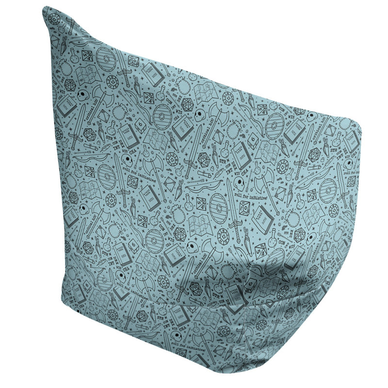 Sac de pois Leffel, H 120 po x L 31 po x P 60 po, Rembourrage poly, Bleu / noir
