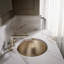 Lavabo de salle de bain ovale encastré en métal Rhythm-1730013