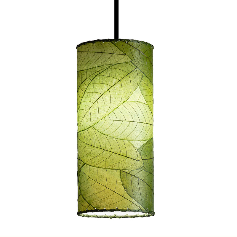 Mini-luminaire suspendu cylindrique 1 lumière Sroda, Vert