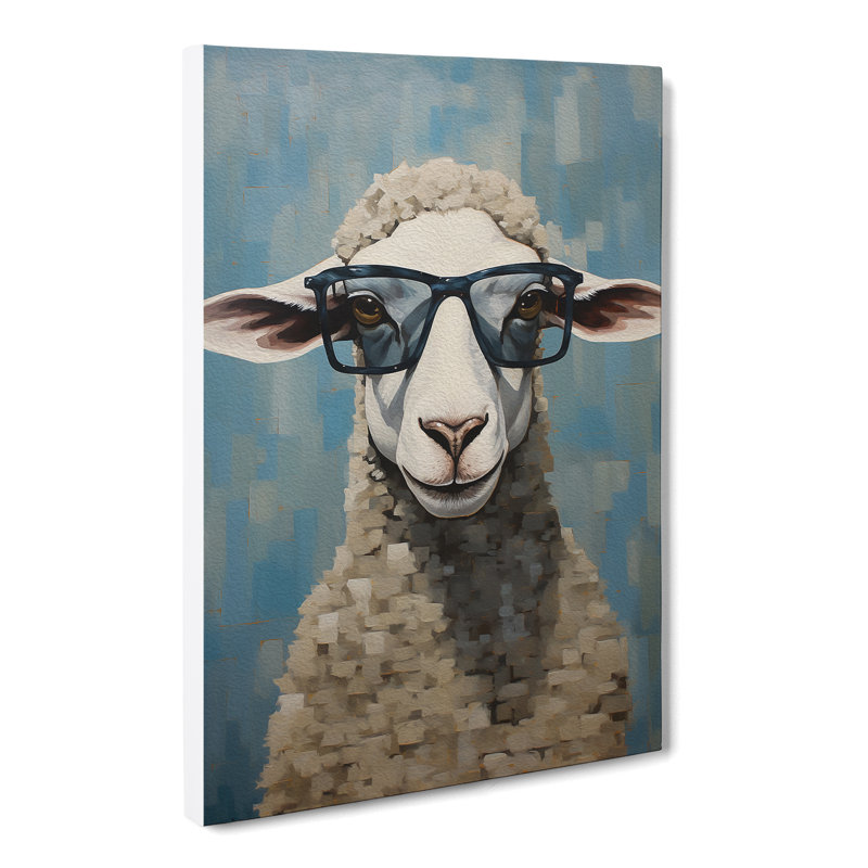 Sheep Modern - No Frame Print, 50cm H x 35cm W x 3cm D