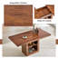 Ensembles de table de salle à manger extensible et moderne avec rangement, conception en MDF noyer pour la maison et le bureau