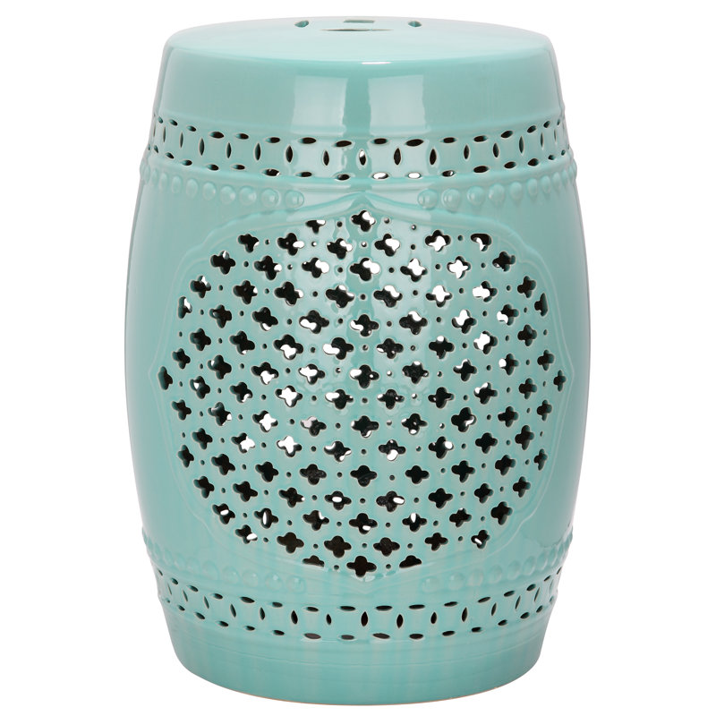Tabouret de jardin Hallene, Bleu pâle