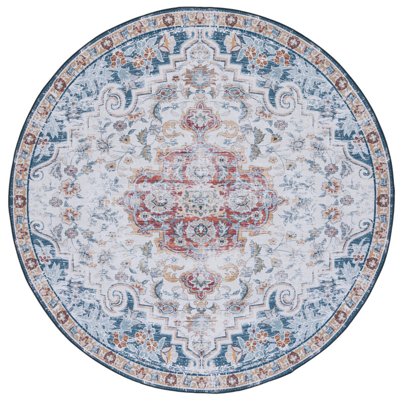 Tucson Performance Machine Washable Oriental Rug, Round 8'