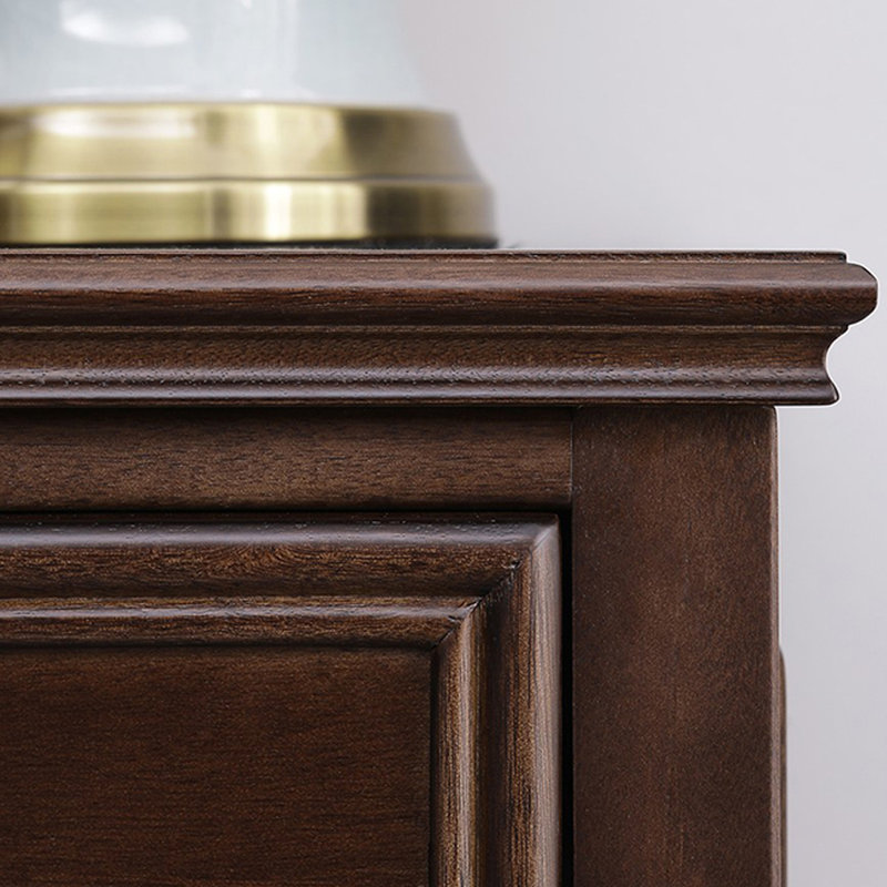 Commodes décoratives modernes en bois massif. Commode d'appoint en bois massif, Brun noyer