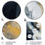 Or et bleu, peinture abstraite sur marbre III - décoration murale en marbre-830075287
