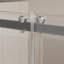 Porte de douche à dérivation 62 po H x P 60 po, verre trempé de 5/16 po, réglage horizontal pour un réglage de 56 po sur 4 po, chaleur
