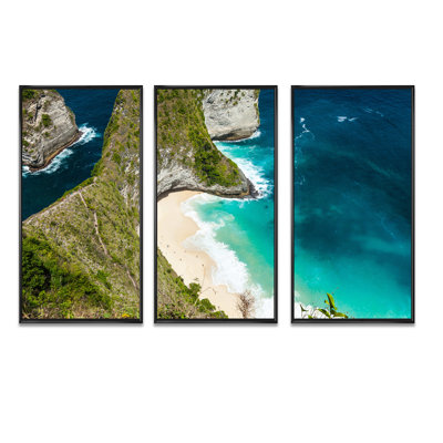 " Aerial View Of Tropical Beach IV " 3 - Pieces