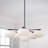 37" W x 12.25" H 6-Light Chandelier in Matte Black with Soft White Glass Oval Globes-124212398-124212399-124212401