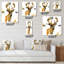 Horloge murale Portrait de cerf avec de grandes cornes-266287247