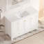 Ensemble de meuble-lavabo 48 po avec lavabo en résine, armoire de rangement abondante - 4 portes à fermeture douce et 2 tiroirs