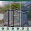 Ensemble de serre d'extérieur en polycarbonate avec porte verrouillable et évent de toit réglable-125847306