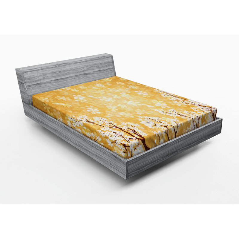 Microfiber Floral Fitted Sheet, Full Fitted Sheet