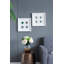 Boîte murale décorative 15,57 po x 1,2 po x 15,7 po S / 2