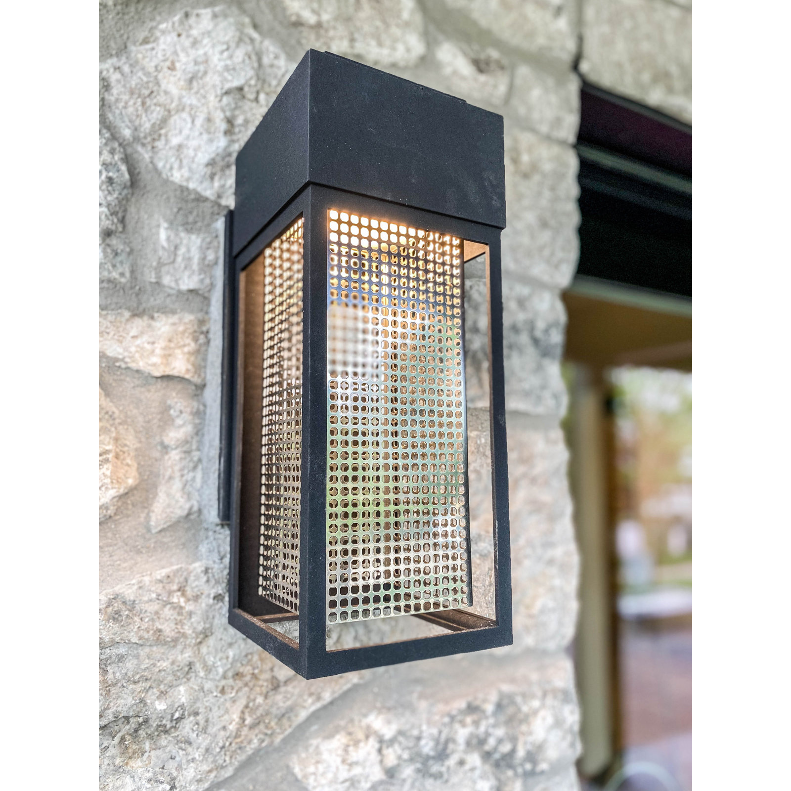 Cybil Outdoor Wall Light, 16.5" H x 7" W x 7" D