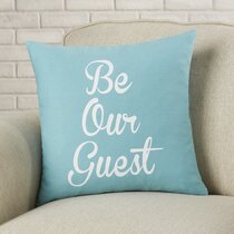 Be Our Guest Throw Pillow Cover 18” x 18” – Blessed in Blush