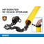 Poteau de sécurité noir ChainBoss avec chaîne noire de 10 pi - Base remplissable-117024962