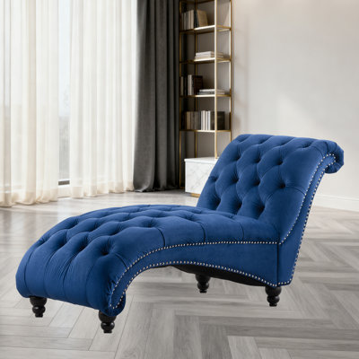 Tufted Armless PU Leather Chaise Lounge by House of Hampton