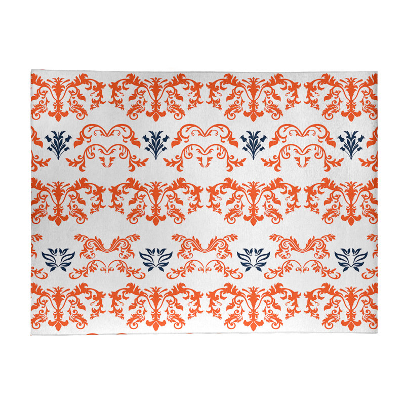 Damask Indoor Rug, Rectangle 5' x 7'