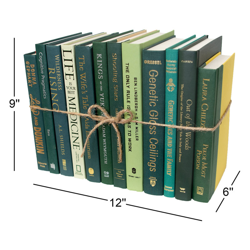 Decorative Books - Boxwood Book Bundle - 1 Foot of Green Books