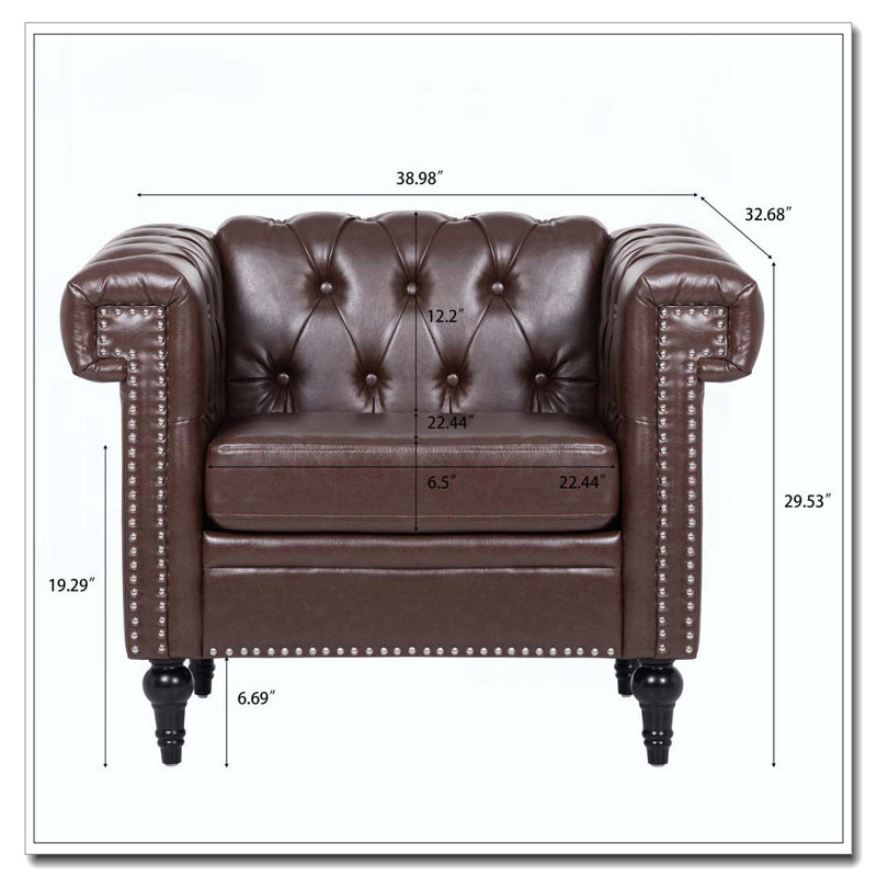 Chaise d'appoint pour le salon, Brun