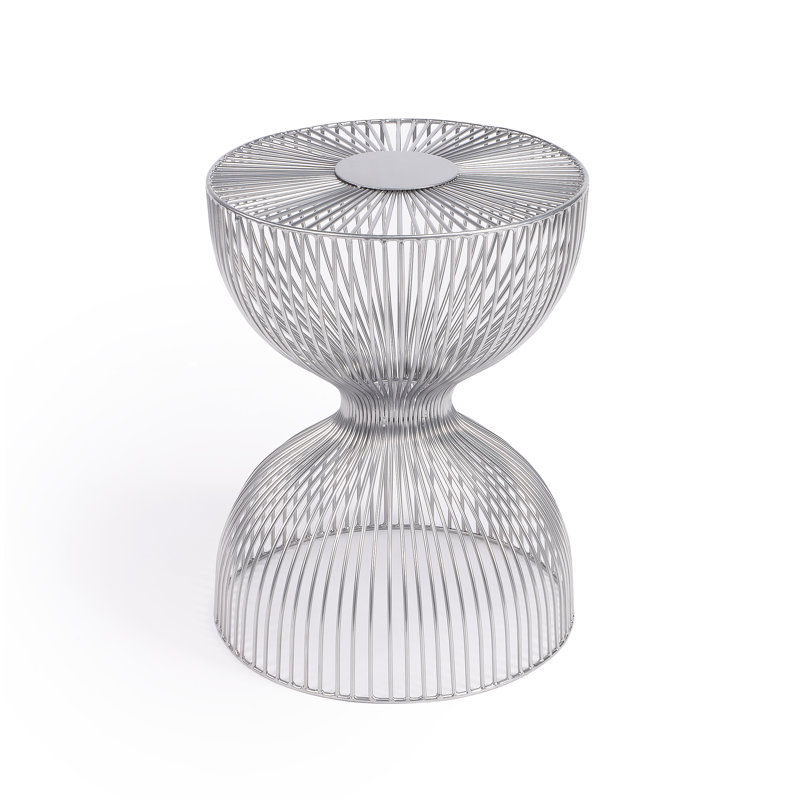 Nicholas Metal Side Table, Nickel