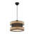Elegant Metal Chandelier with Cotton Cap, Beige & Black, 25.6 x 25.6 x 7.9 inches | CE Certified, E27 Socket (Max 60W) | Stylish Lighting Fixture for Home Decor, Living Room, Dining Area, and More-375392336