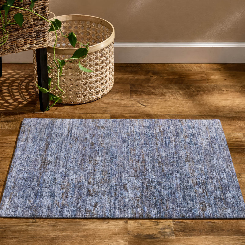 Premium Machine Washable Mayfield AMF2324 Ikat Rug, Blue, 2'6" x 3'10"