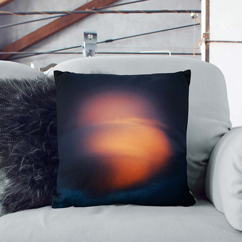 Square Cushion, Black, 55cm H x 55cm W x 20cm D